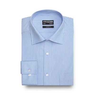 The Collection Blue fine striped long sleeved shirt
